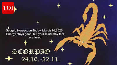 Scorpio Horoscope Today, March 14,2026: Energy stays good, but your mind may feel scattered