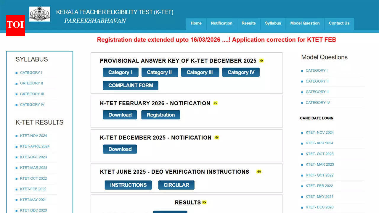 KTET February 2026 registration extended: Apply and correct details before March 16