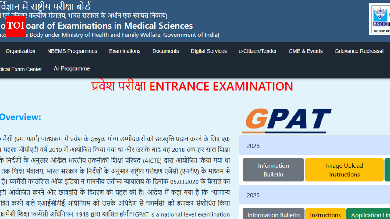 NBEMS GPAT 2026 answer key, response sheet: Check steps to download here