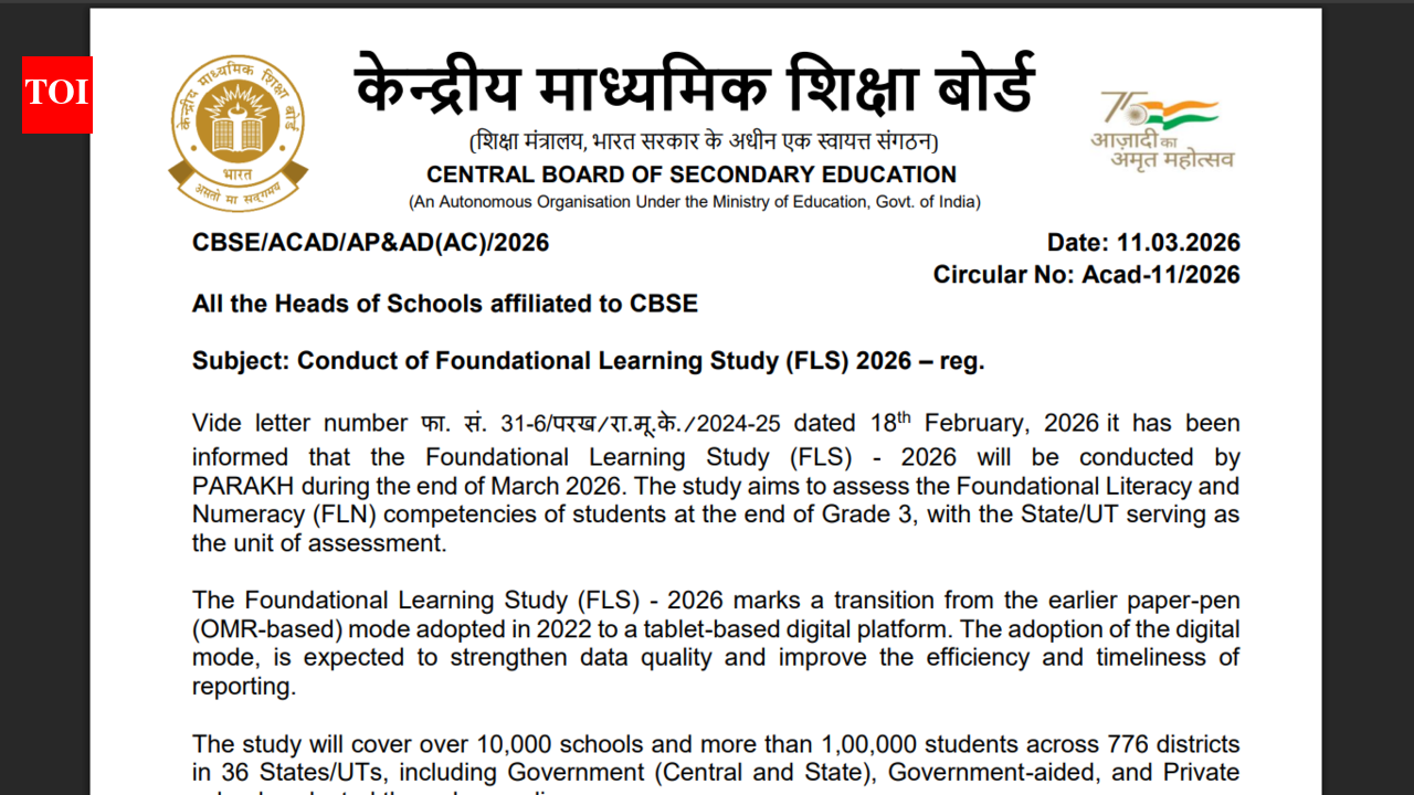 CBSE mobilises schools for nationwide foundational learning audit as PARAKH rolls out digital Grade 3 assessment in March 2026 |