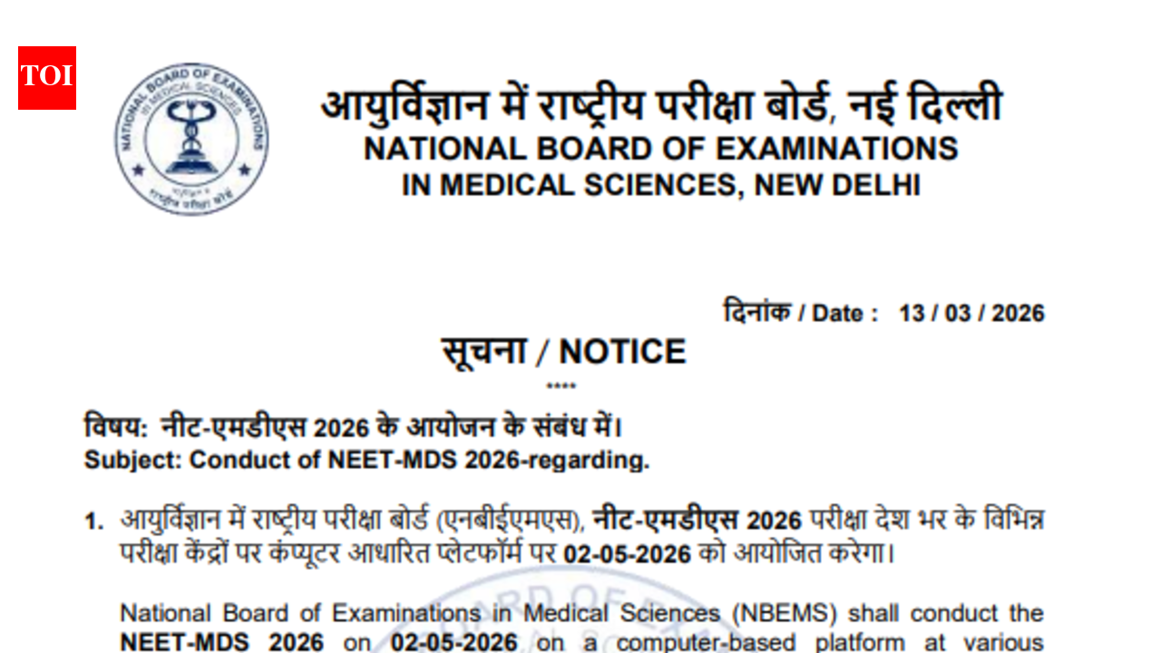 NEET MDS 2026 registration begins tomorrow at natboard.edu.in: Check key dates and steps to apply