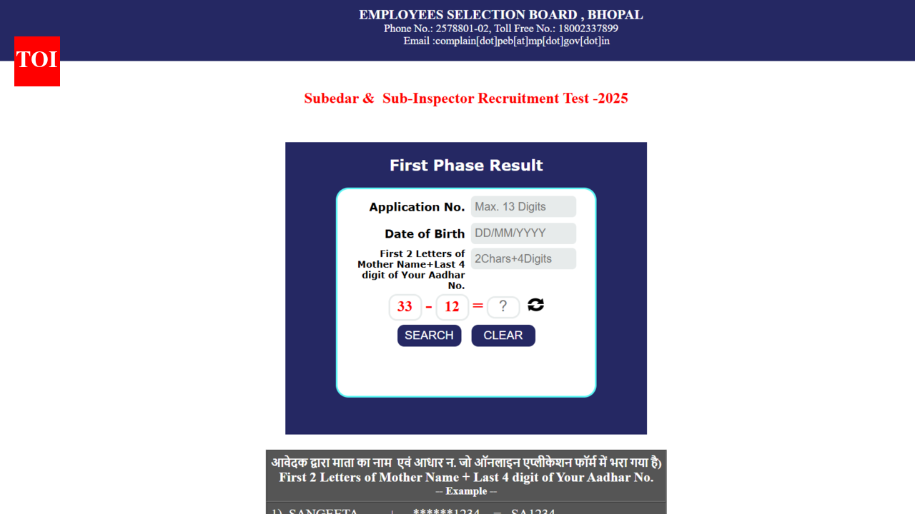 MP Police SI result released at esb.mp.gov.in: Direct link to download scorecards here |