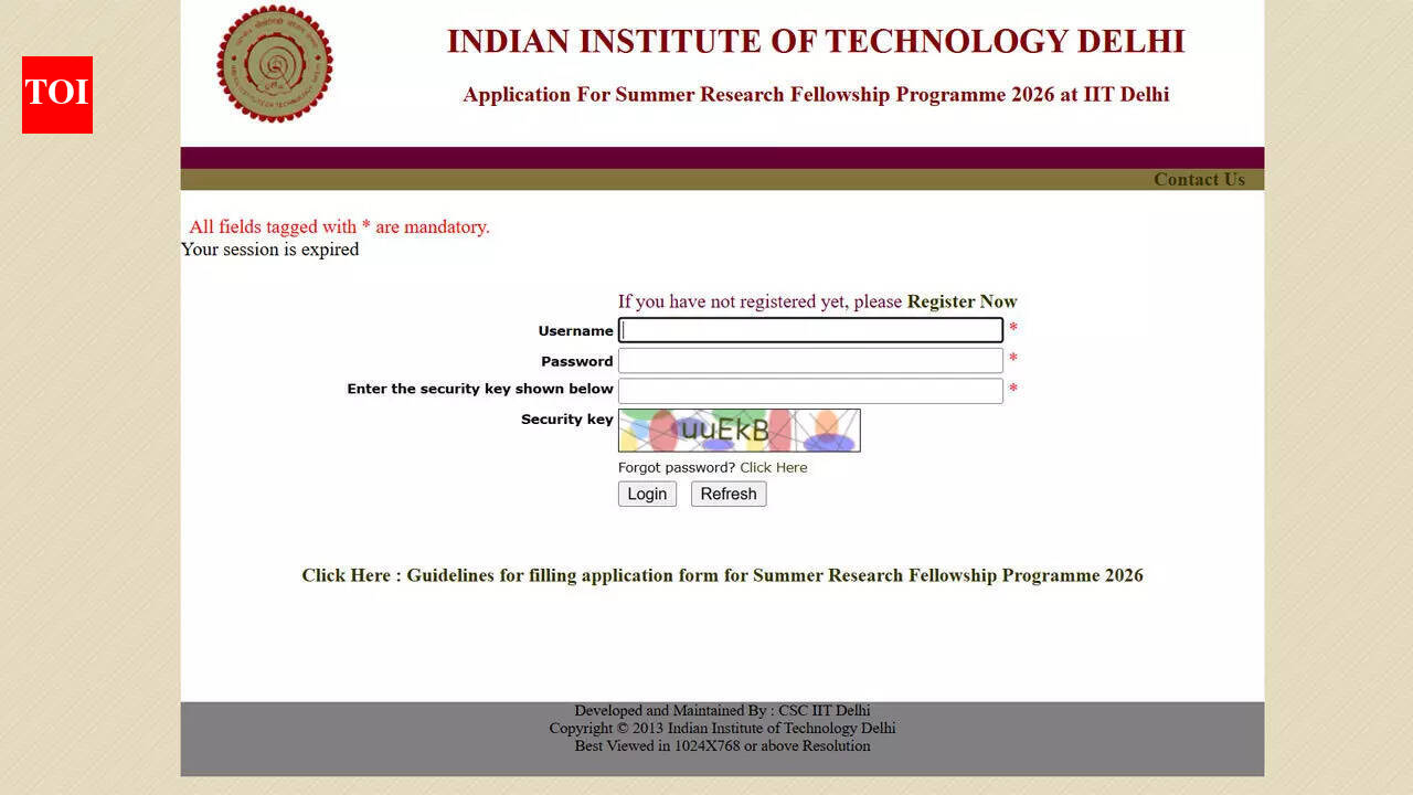 Iit Delhi Srfp 2026: IIT Delhi opens SRFP 2026 applications for top ranked UG and PG engineering students; check details and direct link here