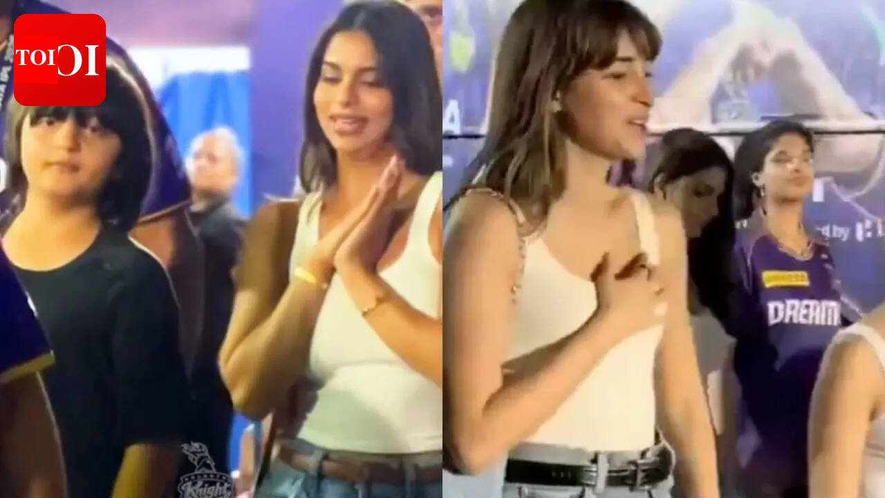 'King' star Suhana Khan makes public appearance with brother AbRam Khan and BFFs Ananya Panday, Shanaya Kapoor for cricket outing |