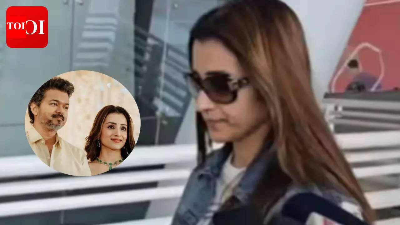 Trisha avoids answering question about Vijay as she gets spotted at the airport, video goes viral |
