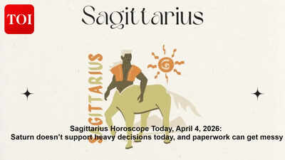 Sagittarius Horoscope Today, April 4, 2026: Saturn doesn’t support heavy decisions today, and paperwork can get messy