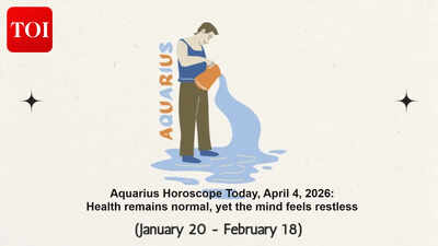 Aquarius Horoscope Today, April 4, 2026:Health remains normal, yet the mind feels restless