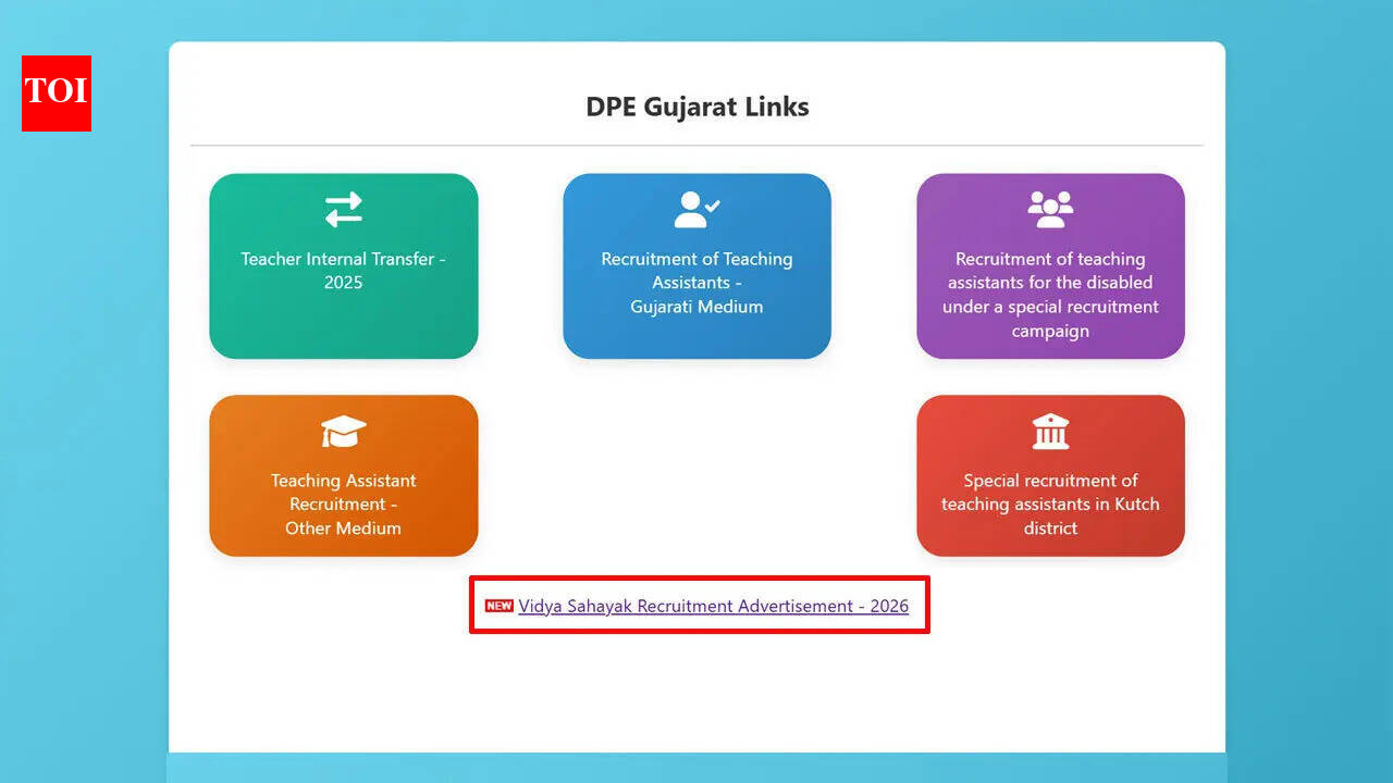 Vidya Sahayak Recruitment Gujarat: GSPESC recruitment 2026: Notification for 11,000 Gujarati medium teaching posts for primary schools released