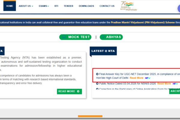 UGC NET December 2025: NTA releases revised final answer keys; direct link to download here