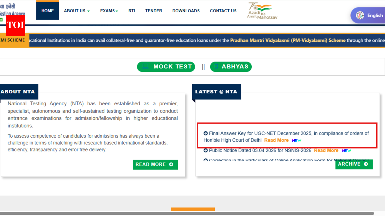 UGC NET December 2025: NTA releases revised final answer keys; direct link to download here