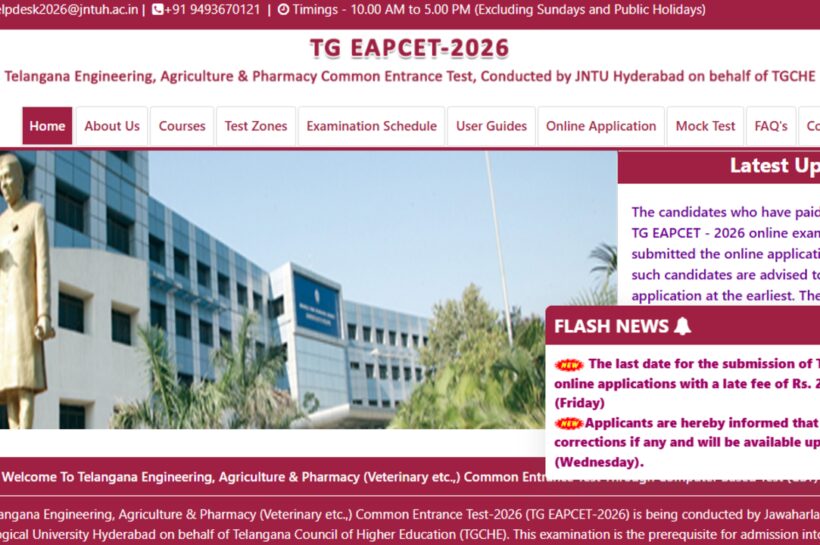 TS EAPCET 2026 application correction facility opens: Submit changes before April 8, direct link here