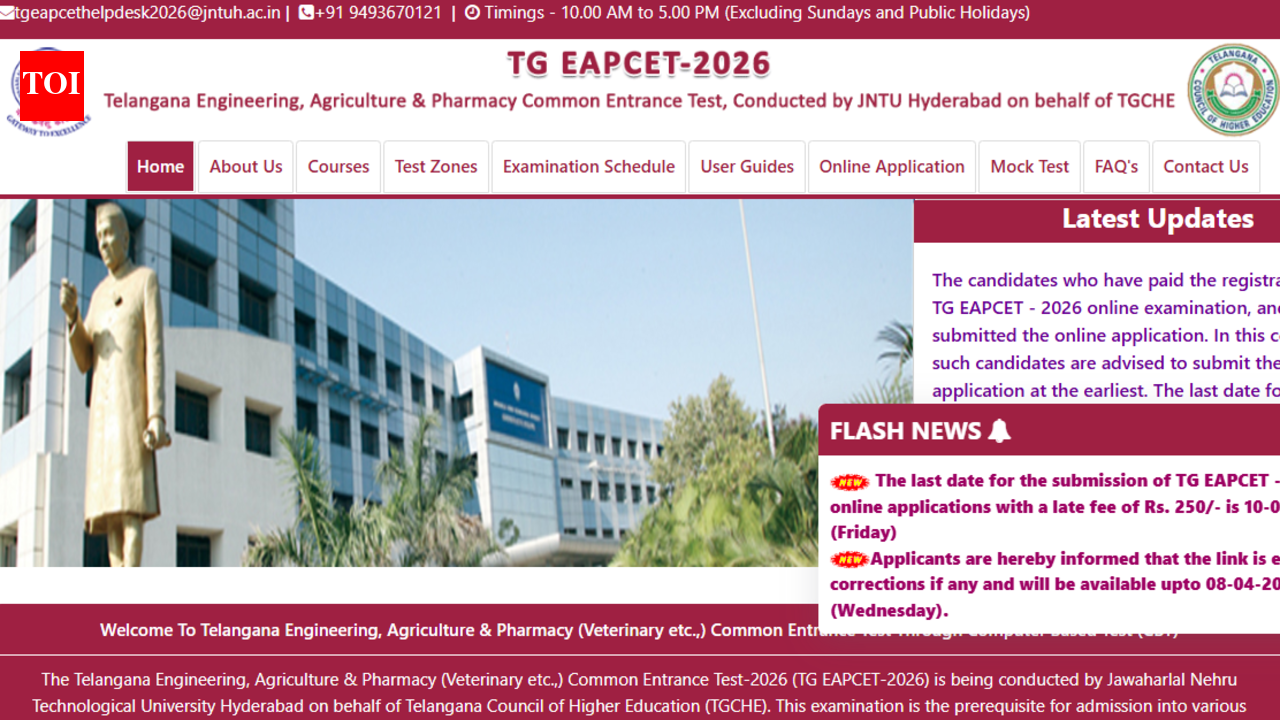 TS EAPCET 2026 application correction facility opens: Submit changes before April 8, direct link here