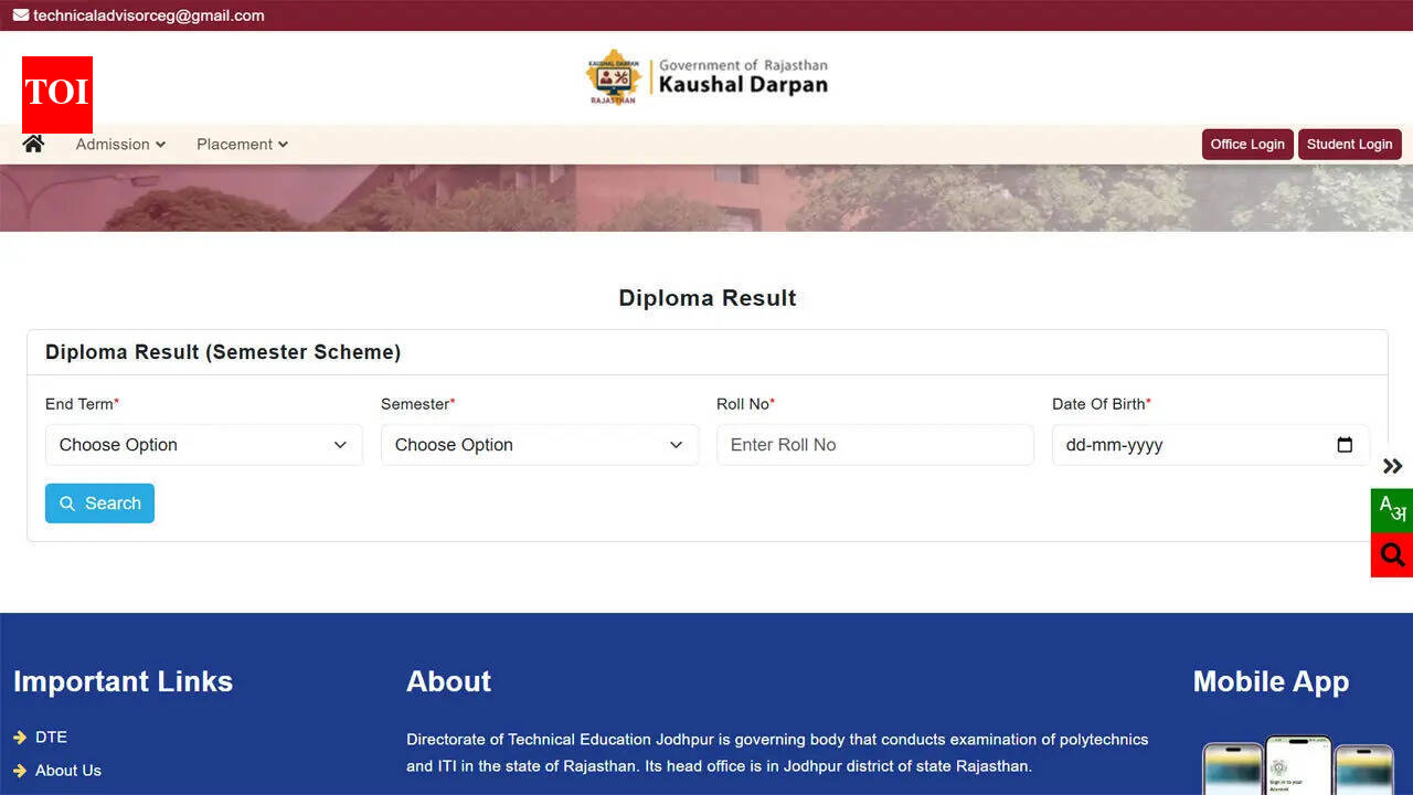 Bter Result 2026: BTER declares diploma engineering third semester result out at techedu.rajasthan.gov.in for November 2025 session