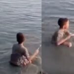Boy goes to the pond to brush his “friend’s” teeth … but who he meets comes as an unexpected shock!