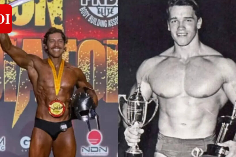Arnold Schwarzenegger's son Joseph Baena wins INBA Iron Gladiator title |