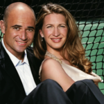 Andre Agassi gets flirty with Steffi Graf during her rare appearance that melts fans before his Pickleball Slam 4 win
