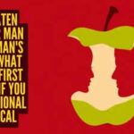 Optical illusion personality test: Half eaten apple or man and woman's faces? What you see first reveals if you are emotional or logical
