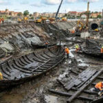 Buried beneath a Swedish city: Six centuries-old shipwrecks discovered during a railway project