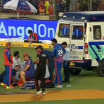 Scary scenes! Lungi Ngidi taken off in ambulance after suffering head injury in DC vs PBKS IPL match