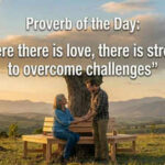 Proverb of the day: “Where there is love, there is strength to overcome challenges” |