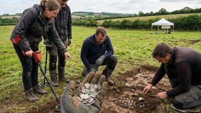 Treasure alert: 63 Anglo-Saxon coins uncovered in Worcestershire linked to the Viking age