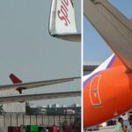 Delhi airport mishap: Taxiing SpiceJet aircraft collides with stationary Akasa plane at IGI