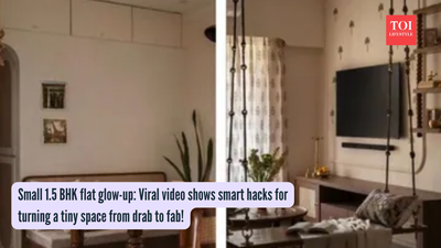 Decorating Small Homes: Small 1.5 BHK flat glow-up: Viral video shows smart hacks for turning a tiny space from drab to fab!