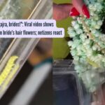 "Always check your gajra, brides!": Viral video shows caterpillar crawling in bride's hair flowers; netizens react
