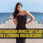 Kalyani Priyadarshan stuns at Cannes 2026 in a regal purple gown celebrating Indian craftsmanship