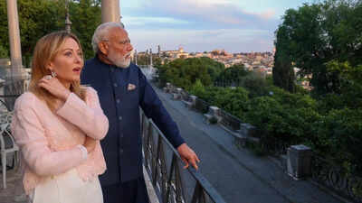 PM Modi, Meloni in Rome: Car ride, dinner and Colosseum visit ahead of talks