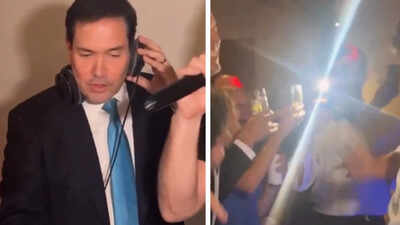 ‘Secretary of everything’: Marco Rubio DJs at wedding, seen wearing headphones and leaning over decks in viral video