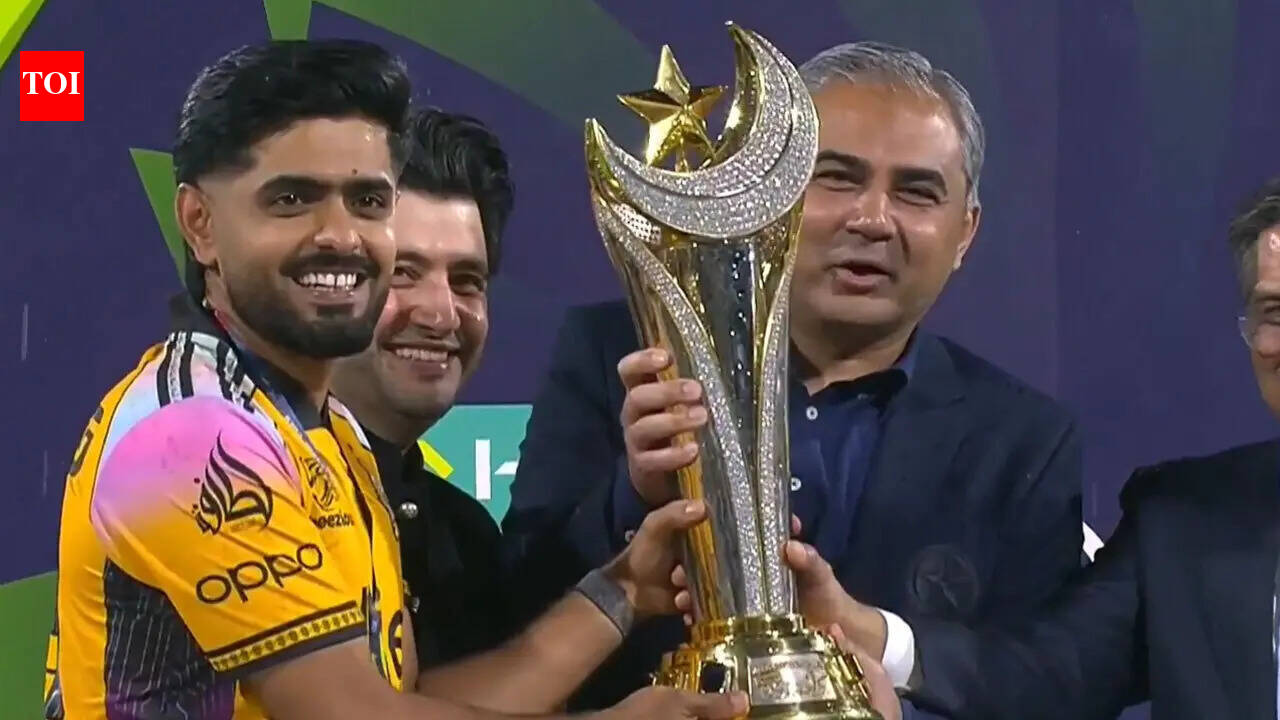 PSL final: Mohsin Naqvi hands trophy as Babar Azam lifts first T20 title as captain | Cricket News