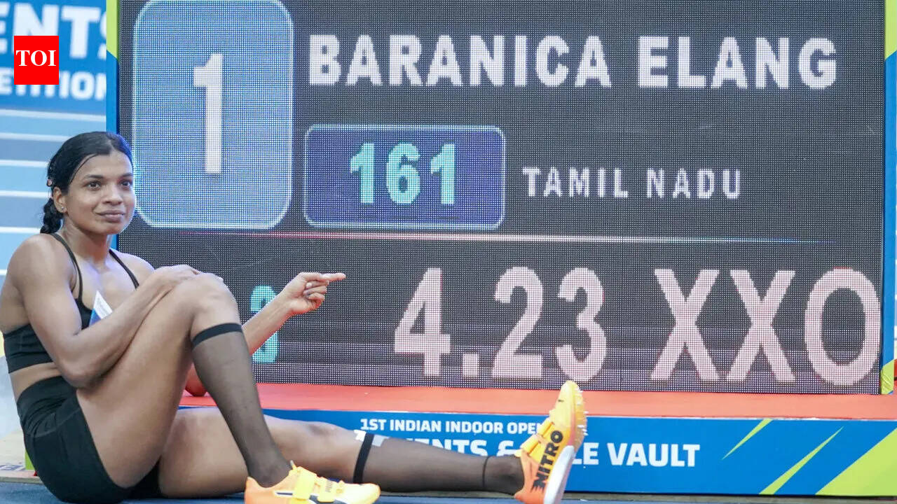 Baranica Elangovan clears 4.23m to better own pole vault national record | More sports News