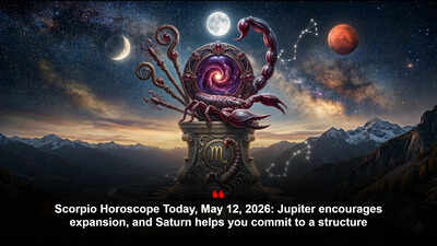 Scorpio Horoscope Today, May 12, 2026: Jupiter encourages expansion, and Saturn helps you commit to a structure