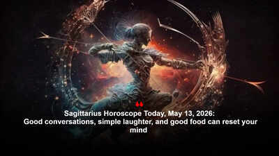 Sagittarius Horoscope Today, May 13, 2026: Good conversations, simple laughter, and good food can reset your mind
