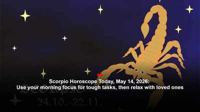 Scorpio Horoscope Today, May 14, 2026: Use your morning focus for tough tasks, then relax with loved ones