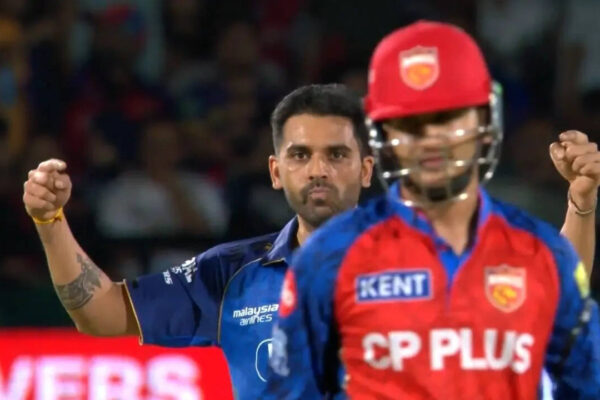 Deepak Chahar's reaction after deceiving Priyansh Arya with variation in MI vs PBKS match goes viral
