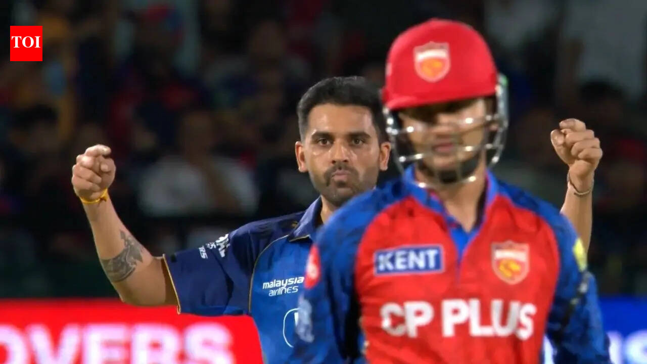 Deepak Chahar's reaction after deceiving Priyansh Arya with variation in MI vs PBKS match goes viral