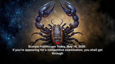Scorpio Horoscope Today, May 16, 2026: If you’re appearing for a competitive examination, you shall get through
