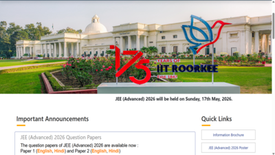 JEE Advanced 2026: IIT Roorkee releases question papers at jeeadv.ac.in, direct link to download here