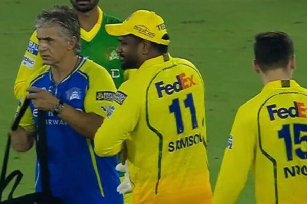 Injury scare for CSK! Sanju Samson leaves field mid-match vs Gujarat Titans | Cricket News