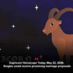 Capricorn Horoscope Today, May 22, 2026: Singles could receive promising marriage proposals
