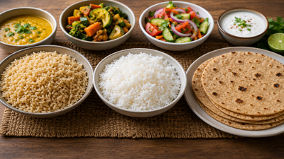 Brown rice vs white rice vs chapati: Which is the healthiest for daily meals and weight loss?