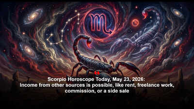 Scorpio Horoscope Today, May 23, 2026: Income from other sources is possible, like rent, freelance work, commission, or a side sale