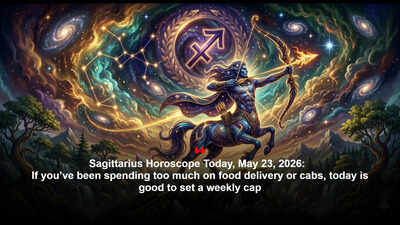 Sagittarius Horoscope Today, May 23, 2026:  If you’ve been spending too much on food delivery or cabs, today is good to set a weekly cap