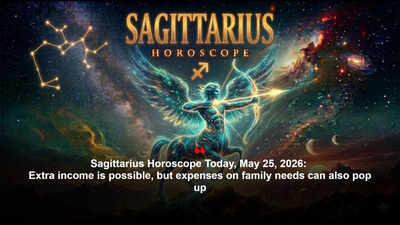 Sagittarius Horoscope Today, May 25, 2026: Extra income is possible, but expenses on family needs can also pop up