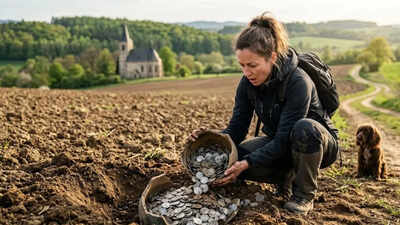 A woman’s casual walk turns into a jackpot: More than 2,000 ancient coins were unearthed in a field in the Czech Republic