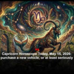 Capricorn Horoscope Today, May 15, 2026: You might purchase a new vehicle, or at least seriously consider it