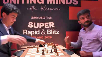 Rare! World Chess Champion D Gukesh celebrates emotionally after beating Javokhir Sindarov - Watch