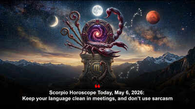 Scorpio Horoscope Today, May 6, 2026: Keep your language clean in meetings, and don’t use sarcasm
